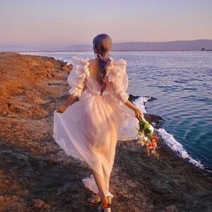 Selkie Pink Ruffled Dress